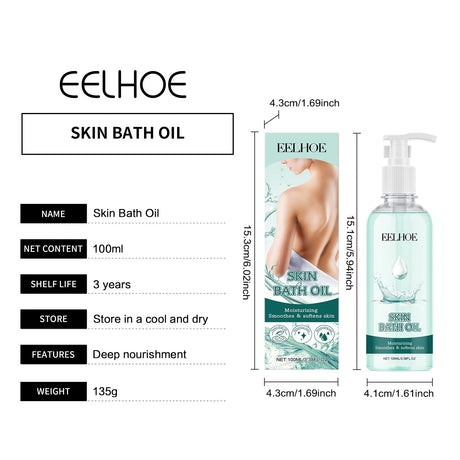 EELHOE Nicotinamide Bath Oil Brightening Skin Repair Dry Skin Remover Smooth Body Cleaning Long Lasting Moisturizing Body Oil