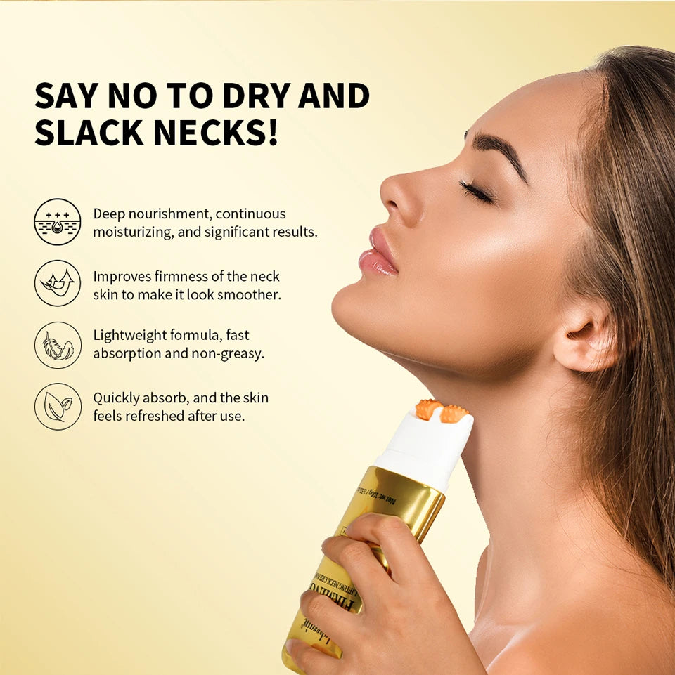 Lakerain Firming Lifting Neck Cream Deep Nourishment Lightweight Formula Remove Double Chin Rejuvenation Firms Loose Skin Cream