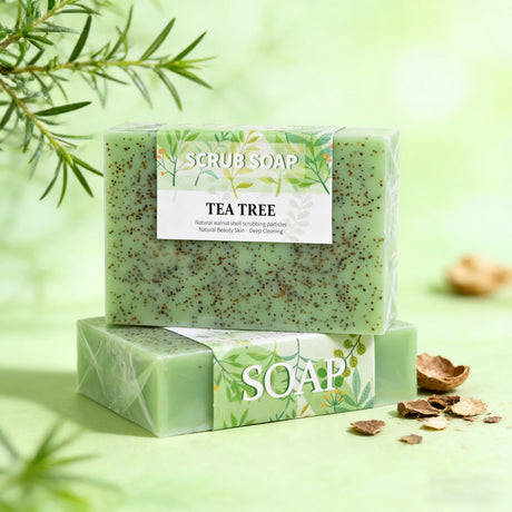 Tea Tree Soap for Face and Body, 100g of Tea Tree Soap Suitable for Daily Use, Suitable for Oily and Dry Skin
