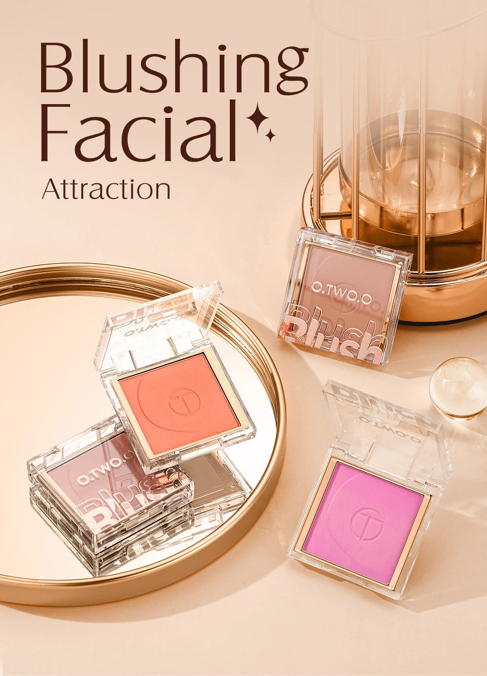 Soft Mineral Blush Palette 6 Colors Matte Long Lasting Powder Natural Cheek Contour Shadow Rouge Makeup Beauty