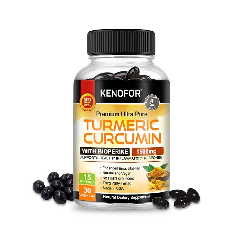 Kenofor Curcumin Antioxidant - Helps Reduce Post-exercise Inflammation and Supports Joint Health, Non-GMO, Gluten-free