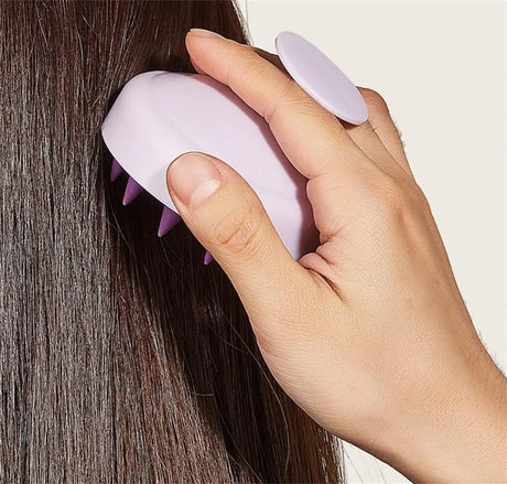 1PC Scalp Massage Brush Soft Silicon Hair Brush Massage & Cleansing Scalp Brush Scalp Exfoliating Scrub Dandruff Removal Tool