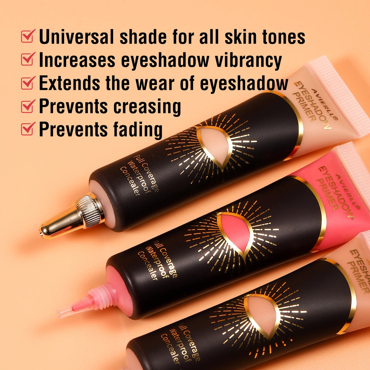 Long-Lasting Matte Eyeshadow Primer: Waterproof, Full-Coverage Eye Makeup Base in Medium Cream Form