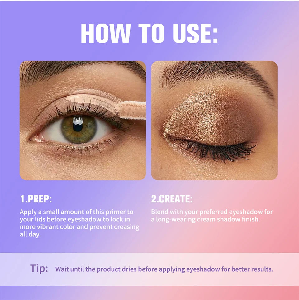 Eyeshadow Makeup Primer Smooth Blending Prevents Creasing & Fading Eyes Base Makeup Primer Longer-lasting Wear For All Skin Tone