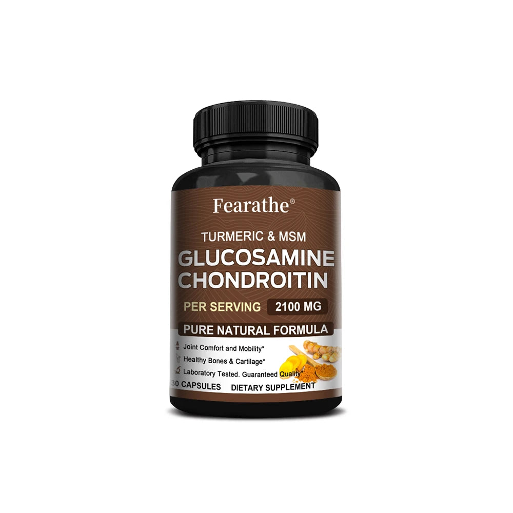 Glucosamine Chondroitin MSM – Joint Support Supplement for Women and Men with Glucosamine Sulfate for Cartilage and Flexibility