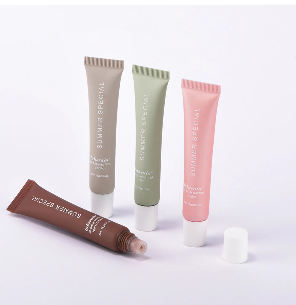 Summer Lip Balm Moisturizing Mirror Lip Gloss Lip Vanilla Mint Iced Coffee Cake Smell Lipstick Transparent Lip Oil Makeup