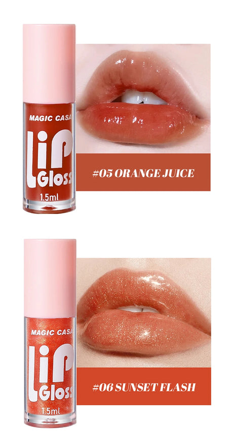 6pcs/set Small bottle Hydrating Jelly Lip Oil long-lasting Moisturizing smooth shimmering Lip Hydrating Liquid