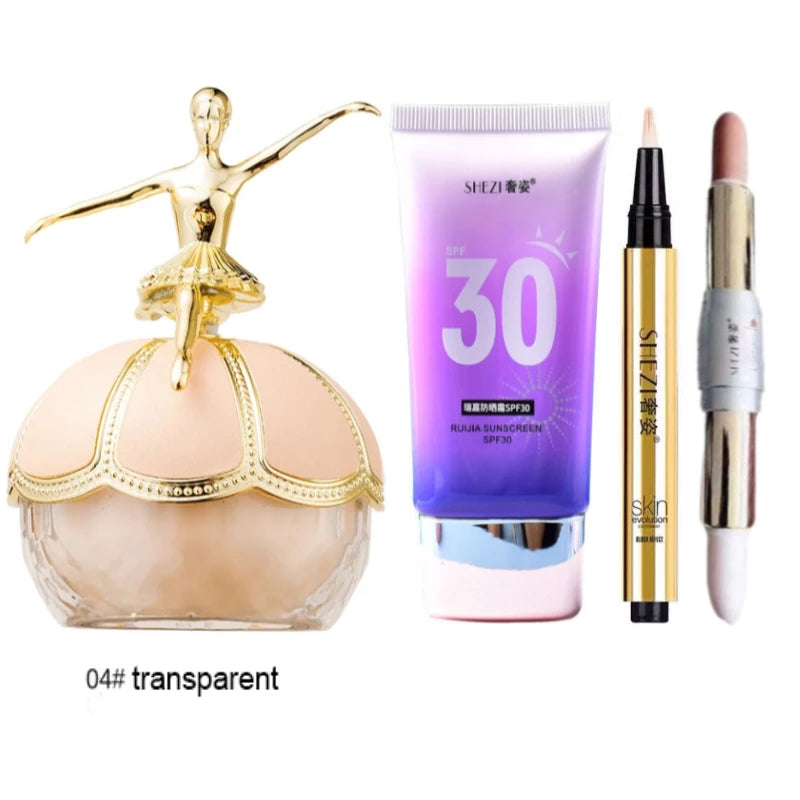 Shezi Good Price Facial Body Sunscreen Whitening SPF30 Concealer Highlight Base Makeup Set Sunscreen Kit Cosmetics