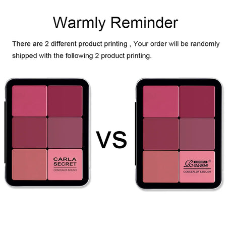 12-color concealer and blush palette Matte and highlight contour makeup rouge palette