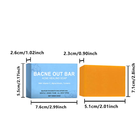 Turmeric Body Cleansing Soap Keep Brightening Improve Odor Deeply Nourish Reduce Dark Acne Removal Care Soaps For Women Man 100g