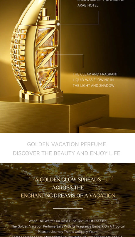 MORAKOT Golden Vacation Unisex Perfume Long Lasting 75ml Eau De Toilette Gender Neutral Fresh Scent For Men Women Gift