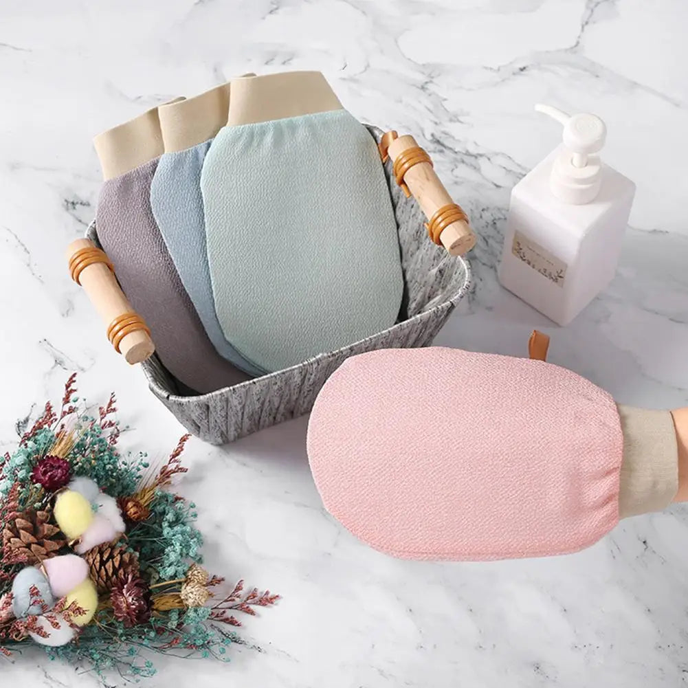 Upgrade Back Scrubbing Towel Dual Sided Durable Exfoliating Body Towel Back Strap Unisex Detox Mud Back Scrub Extended Bathing T