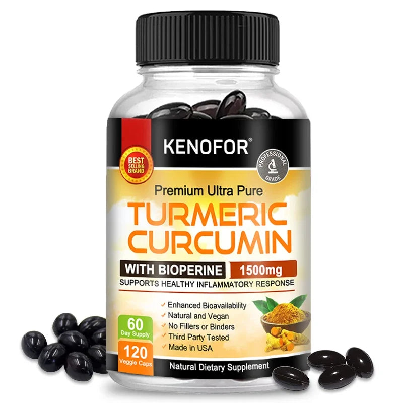 Kenofor Curcumin Antioxidant - Helps Reduce Post-exercise Inflammation and Supports Joint Health, Non-GMO, Gluten-free