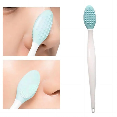 4PCS Random Silicone Face Cleansing Brush Nose Blackhead Remover Exfoliating Tool With Replacement Head
