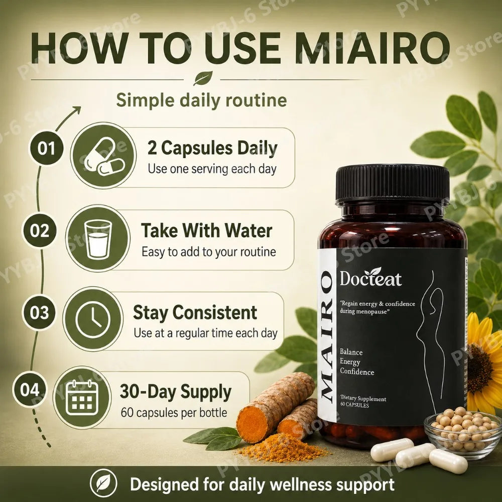 Women Menopause Daily Wellness Supplement Synbiotic Moringa Turmeric Botanical Blend Balance Energy Confidence 60 Capsules