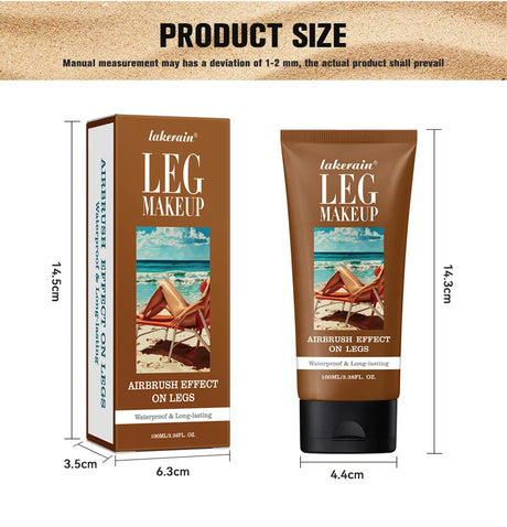 100ml Leg Makeup Long-lasting Waterproof And Anti-Transfer Concealer Even Skin Tone Wheat Tan Brown Liquid Foundation