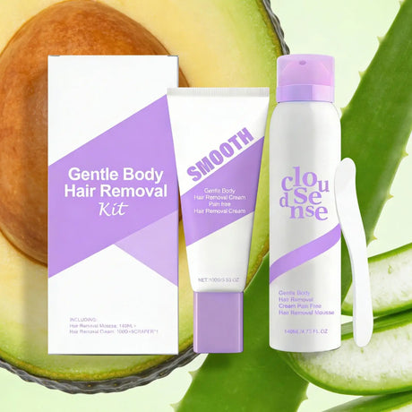 Body Hair Removal Cream Spray Aloe Vera Moisturizing Skin Soothing Hair Growth Inhibitor Shea Butter Hair Removal Mousse 140ml