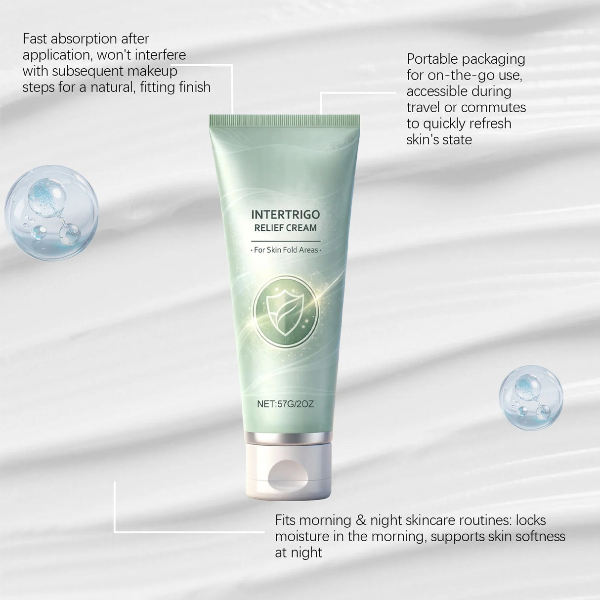 57g Intertrigo Relief Cream Soothing Skn Redness Lasting Moisturising Prevent Drying Non-Greasy Brighten Hydrating Body Lotion