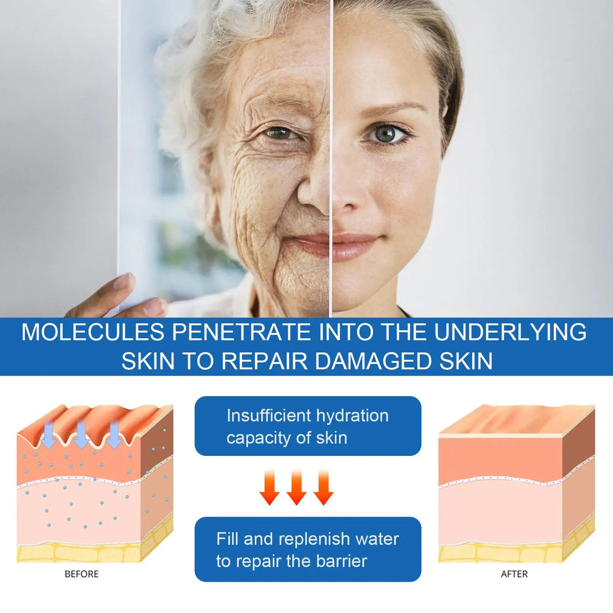 Instant Wrinkle Remover Face Serum Anti Aging Firming Lifting Fade Fine Lines Whitening Moisturizing Brighten Tighten Skin Care