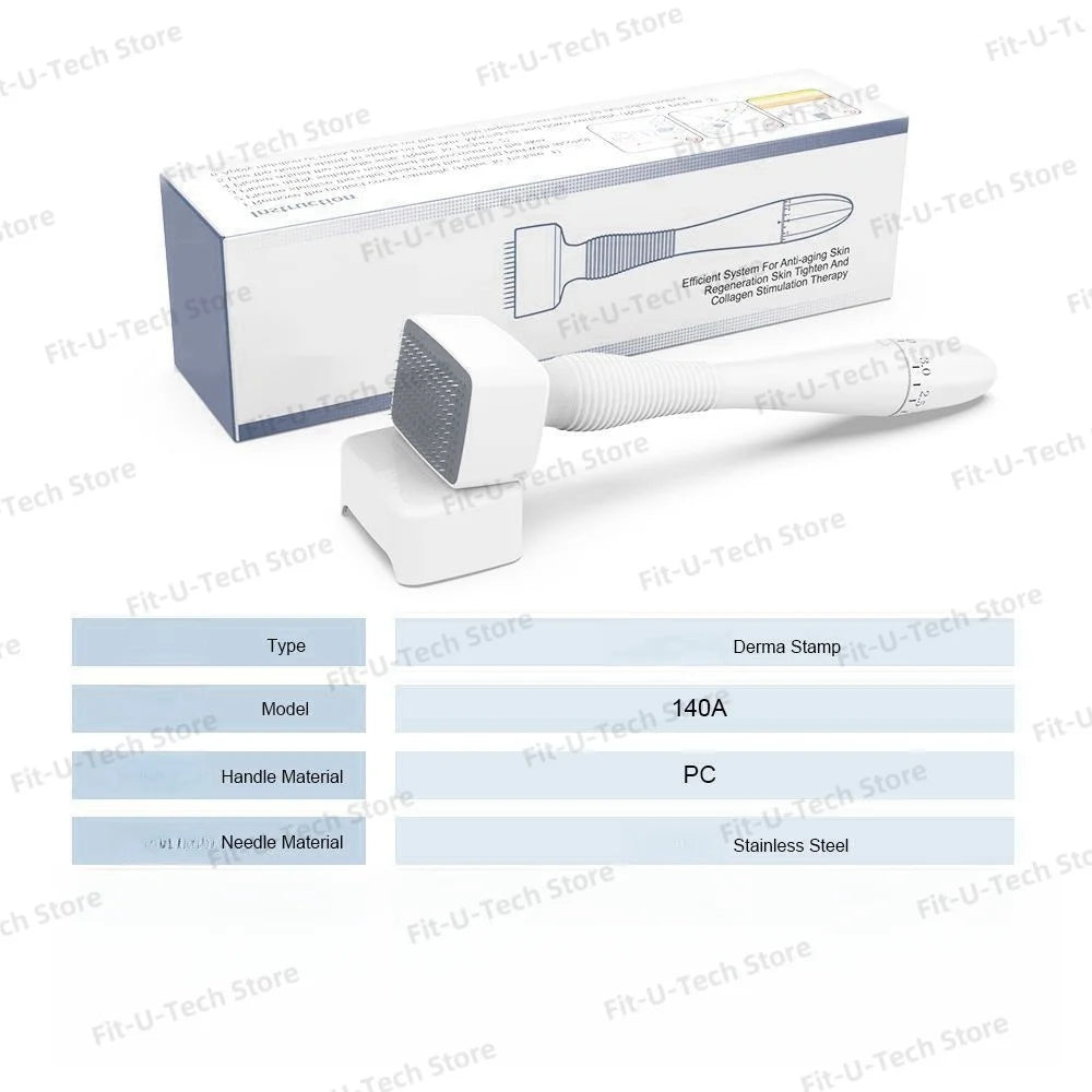 adjustable derma stamp microneedle 140 pins skin care beard growth scalp hair