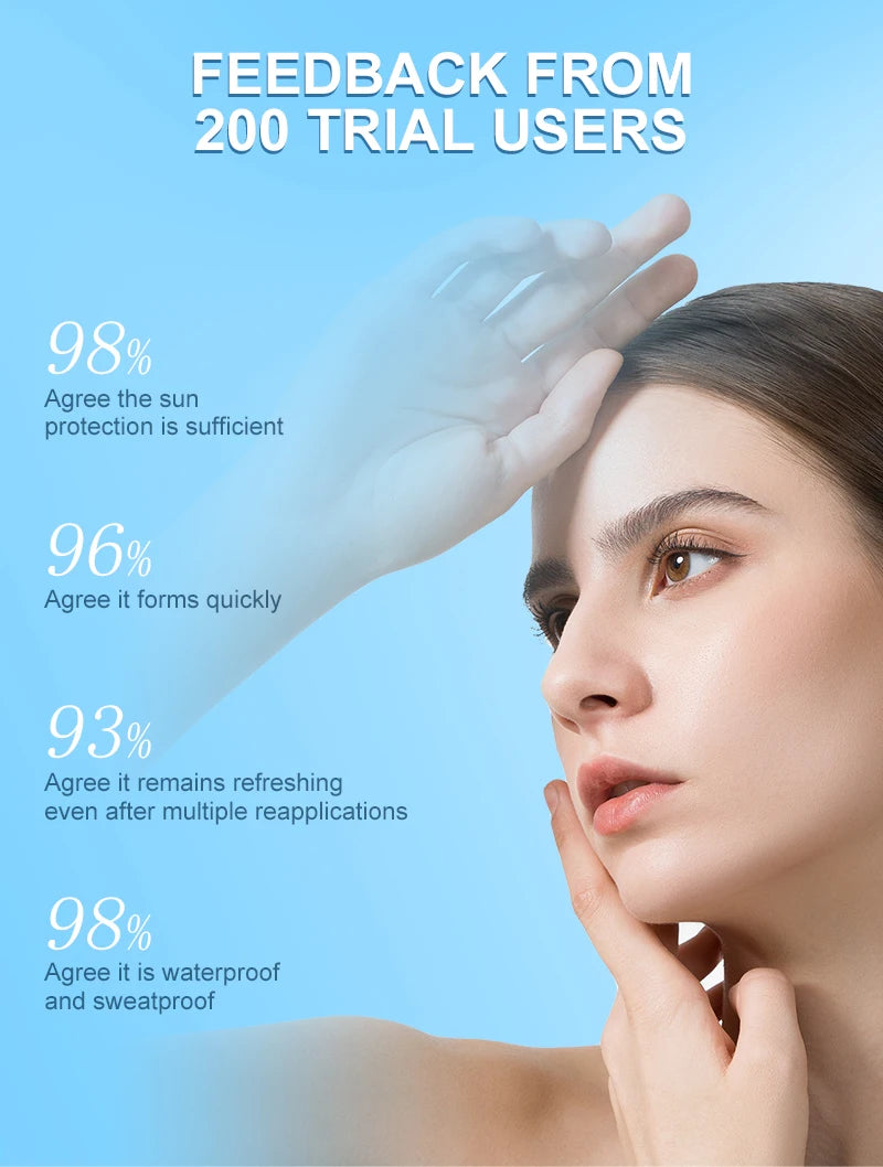 Facial & Body Sunscreen Spray SPF 50 Oil Control Whitening Melanin Reducer Anti-Sun Protection Face Skin Care Sun Cream Spray