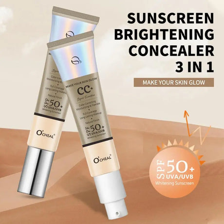 CC Cream Concealer Color Correcting Cream SPF 50 Sunscreen Full Coverage Foundation Lightweight Foundation Moisturizing