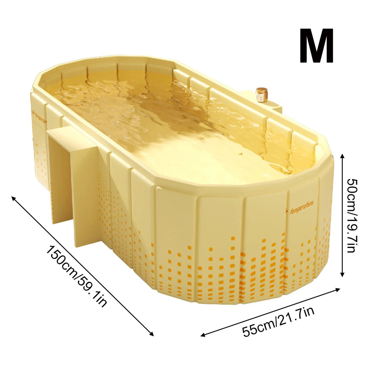 1PC Insulated Ice Bath , Cold Plunge Tub, No Inflation Install Needed, Shower-Compatible for Indoor & Outdoor Use
