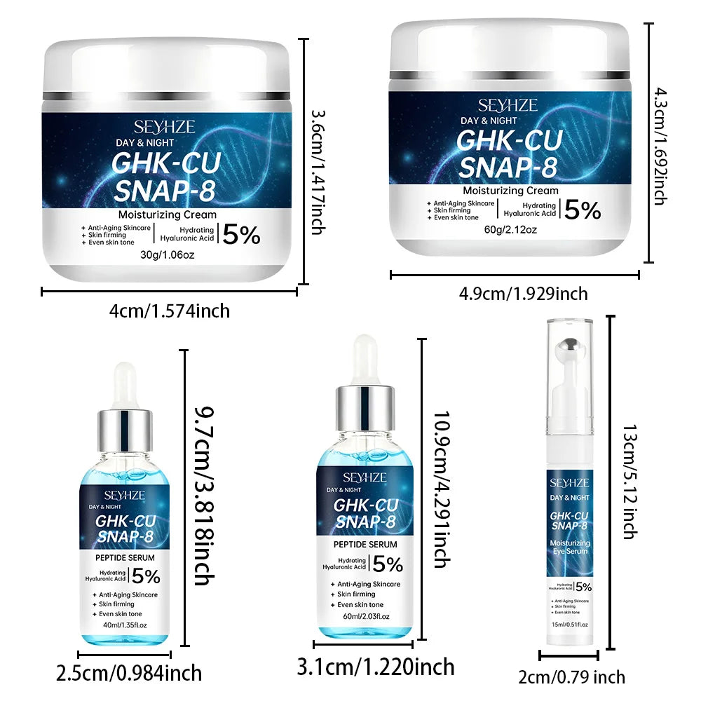 SEYHZE Facial Skincare Kit 3pcs with Eye Essence Moisturizing Cream And Serum - Tightening Lifting Even Skin Tone Deep Hydration