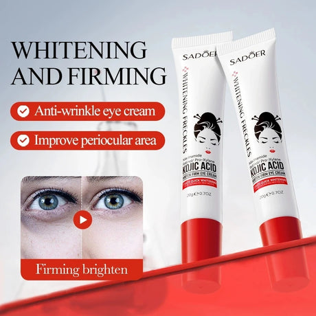 SADOER Kojic Acid Skin Care Sets Moisturizing Freckle Removing Face Cream Anti Dark Circles Eye Cream Travel Size Skin Care