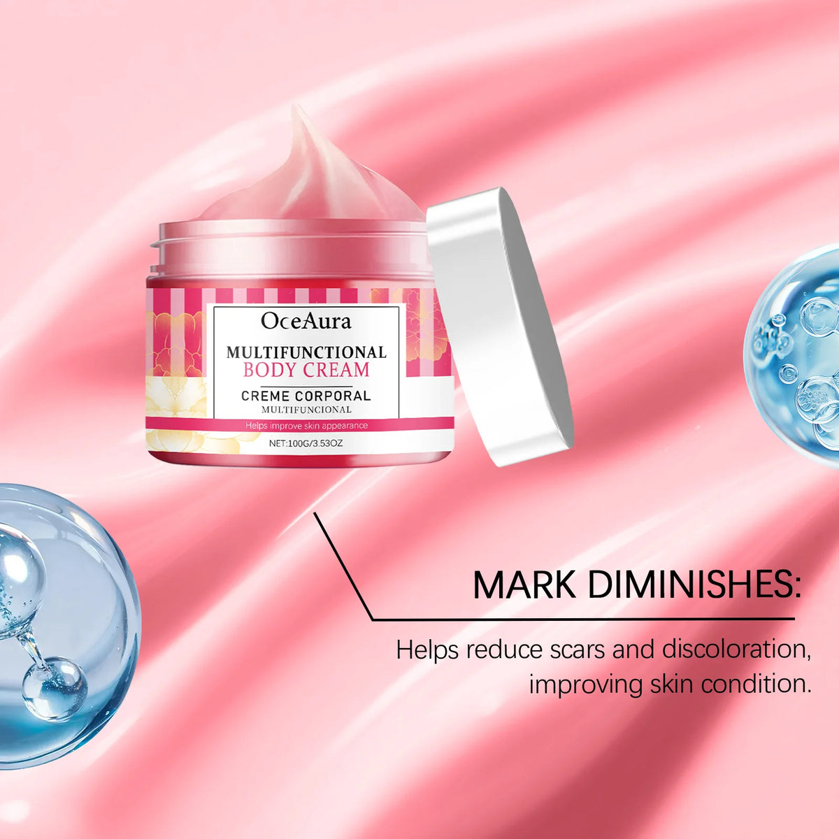 Pregnancy Belly Stretch Mark Cream for Elasticity Caffeine & Arnica Body Moisturizer Soothing Itchy Dry Skin Care for Moms to Be