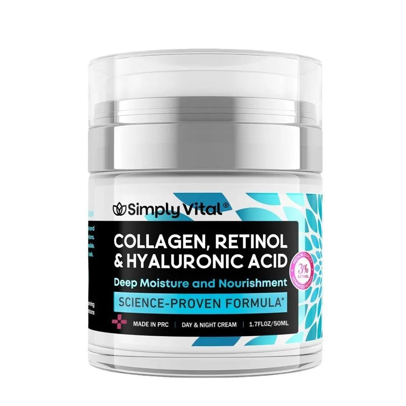 50ML Retinol Wrinkle Remover Face Cream Collagen Hyaluronic Acid Moisturizing Creams Deep Nourishing Day Night Skin Care