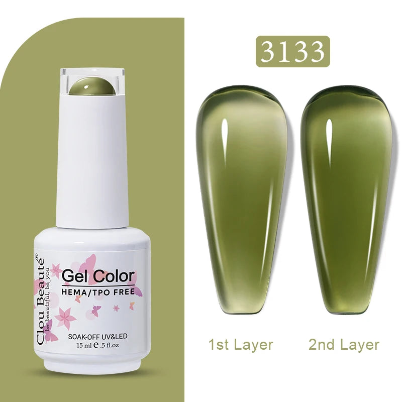 Clou Beaute Jelly Color UV Gel Manicure Summer Pink Nude Gel Nail Rainbow Nail Supplies For Professionals Semi-permanent Varnish