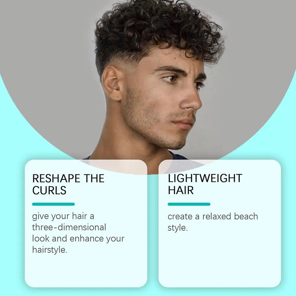 100ml Sea Salt Curling Spray for Hair,Natural Kelp & Red Algae Extract, Natural Texture & Volume, Creates Beachy Curls & Texture