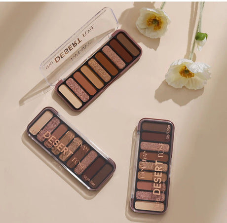 Desert Rose 9 Color Eyeshadow Palette High Pigment Matte Mineral Waterproof Long Lasting Natural Earthy Tones Makeup