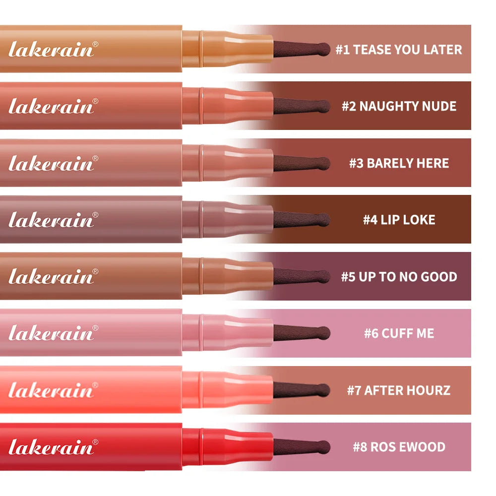 Waterproof Lip Liner Stain Lip Lingerie Long Lasting 8 Colors Transfer Proof Smudge Resistant Color No Bleed Formula Cosmetics