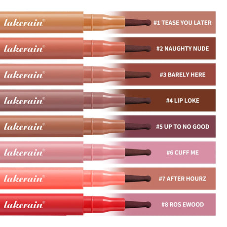 Waterproof Lip Liner Stain Lip Lingerie Long Lasting 8 Colors Transfer Proof Smudge Resistant Color No Bleed Formula Cosmetics