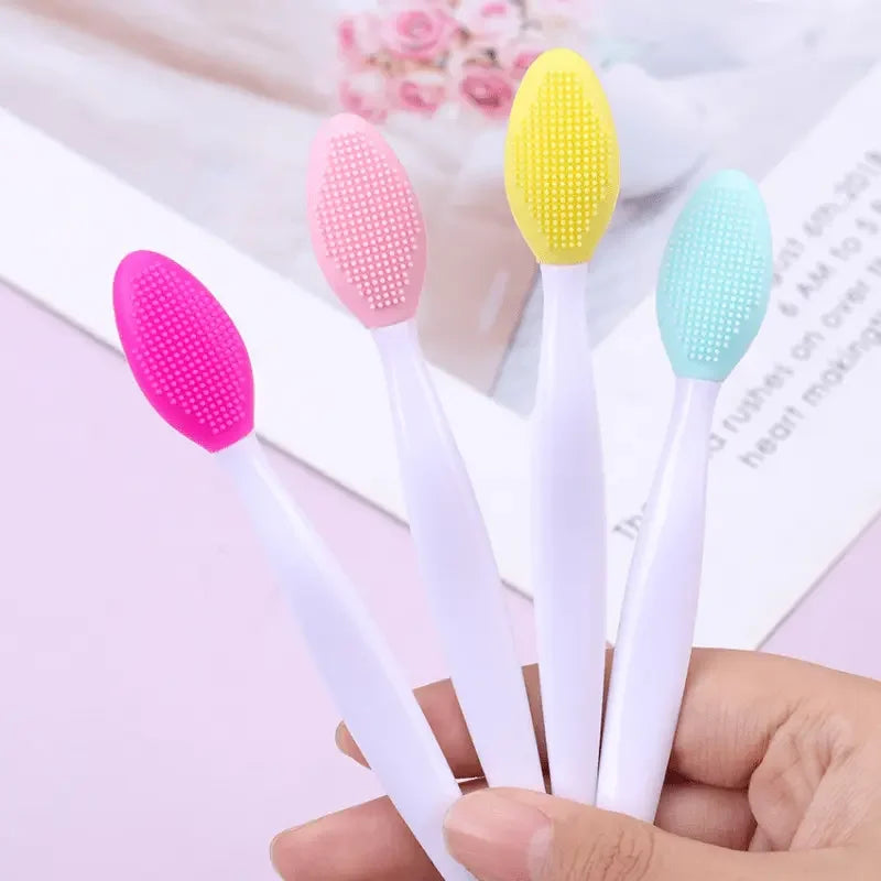 1PC/4PCS Beauty Skin Care Wash Face Silicone Brush Exfoliating Nose Clean Blackhead Removal Brushes Tools With Replacement Head