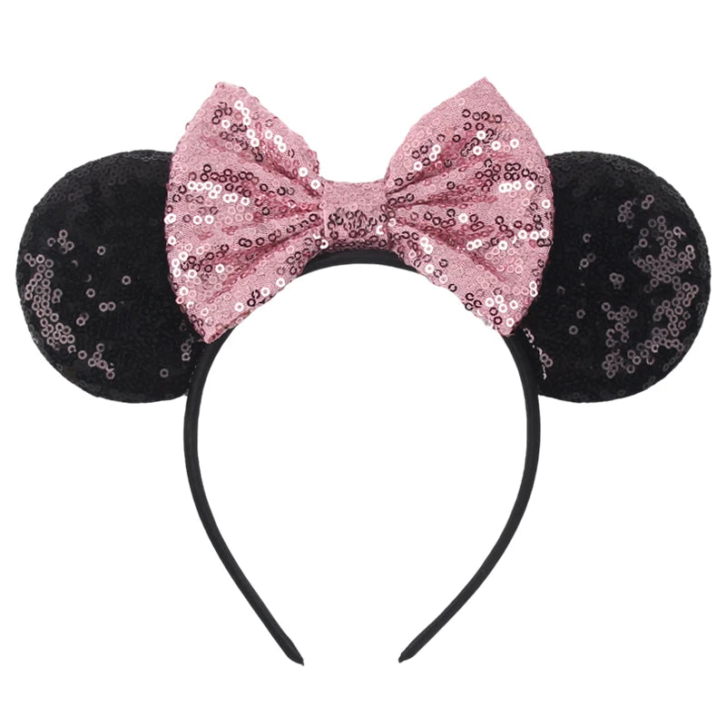 Newest Festival Party Cosplay Mouse Ears Headband 3.3" Ears Glitter Hairband Without Bow For Boys DIY Cartoon Hair Accessories