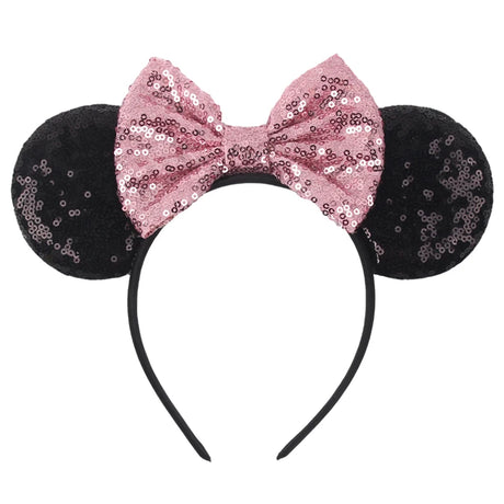 Newest Festival Party Cosplay Mouse Ears Headband 3.3" Ears Glitter Hairband Without Bow For Boys DIY Cartoon Hair Accessories