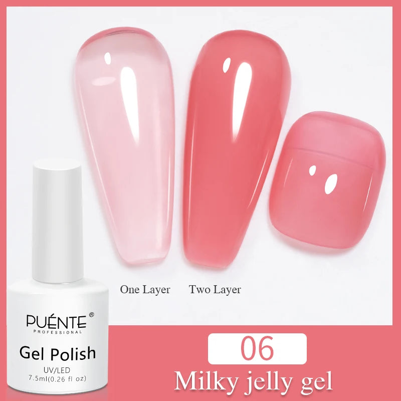 PUENTE 7.5ML Nude Shade Moonlight Cat Magnetic Gel Nail Polish Ultra-Bright Cat Eye Soak Off UV Semi-Permanent Varnish Manicure