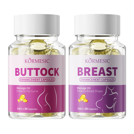 Breast Buttock Enlargement Massage Oil Capsules, Women Body Curve Enhancer, Hip Breast Firming Plumping Serum, Fuller Shape 30pc