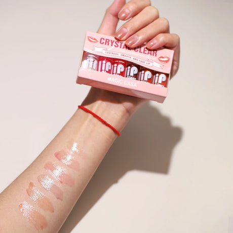 6pcs/set Small bottle Hydrating Jelly Lip Oil long-lasting Moisturizing smooth shimmering Lip Hydrating Liquid