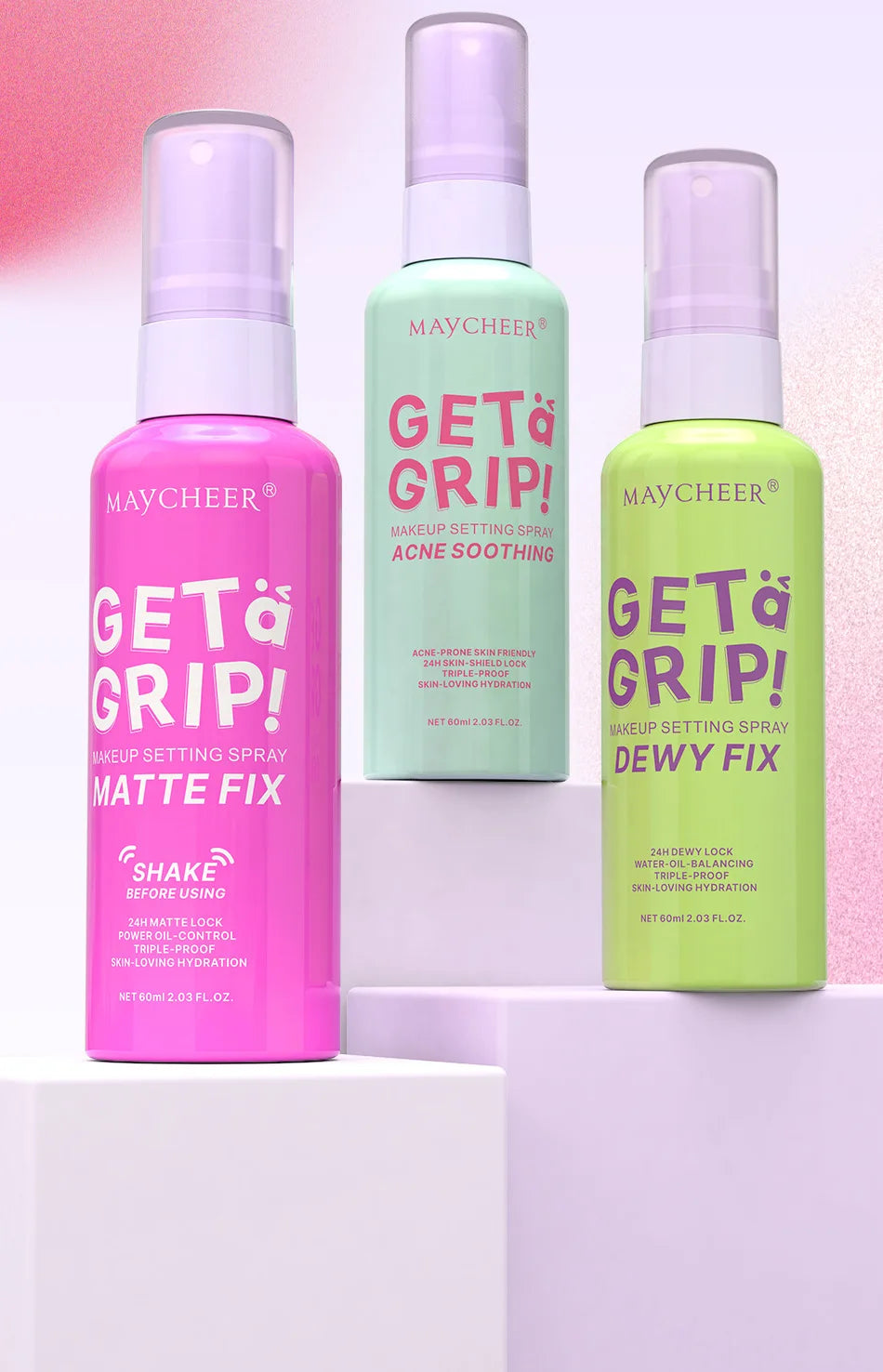 MAYCHEER Setting Spray Soft-focus Mist Matte Waterlight Oil Control Non-Smudging Non-Tight Waterproof 24H Long-lasting Cosmetics