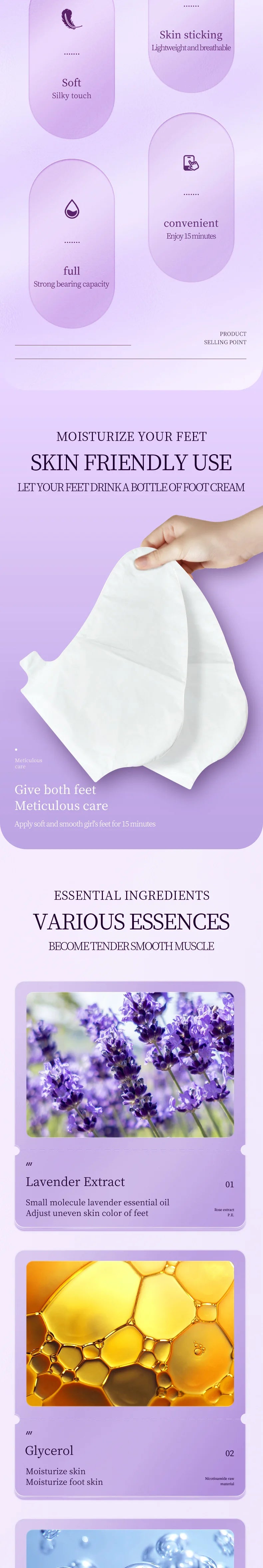SADOER Exfoliating Feet Mask Exfoliating Foot Peel Mask Socks Pedicure Peeling Dead Skin Remover Feet Mask Peel Moisturizing