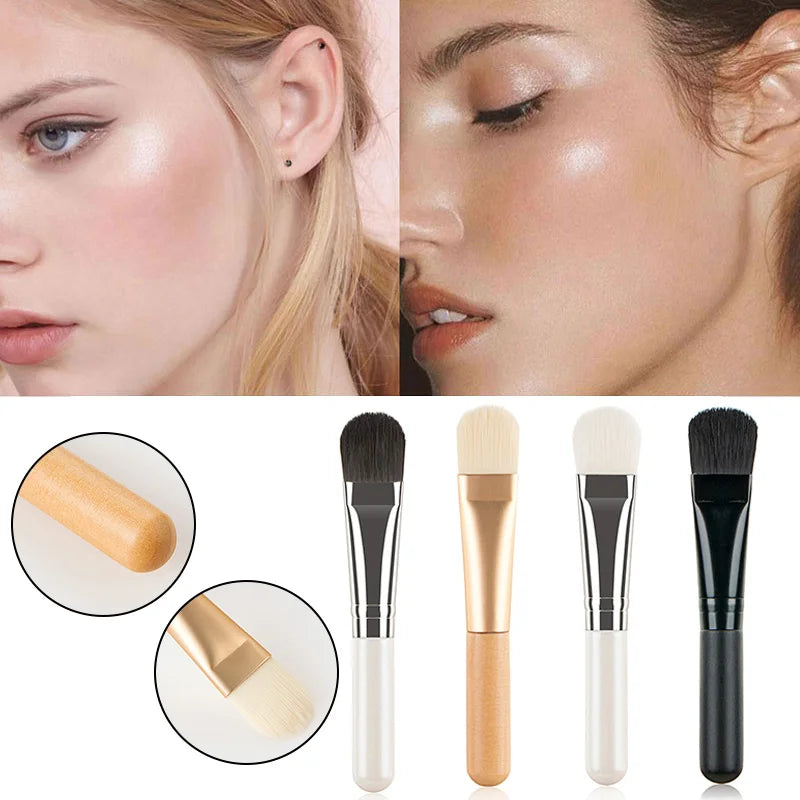 Face Mask Brush Flat Soft Hair Facial Cleansing Skin Care Blender Foundation Applicator Concealer Brush Beauty Makeup Tool
