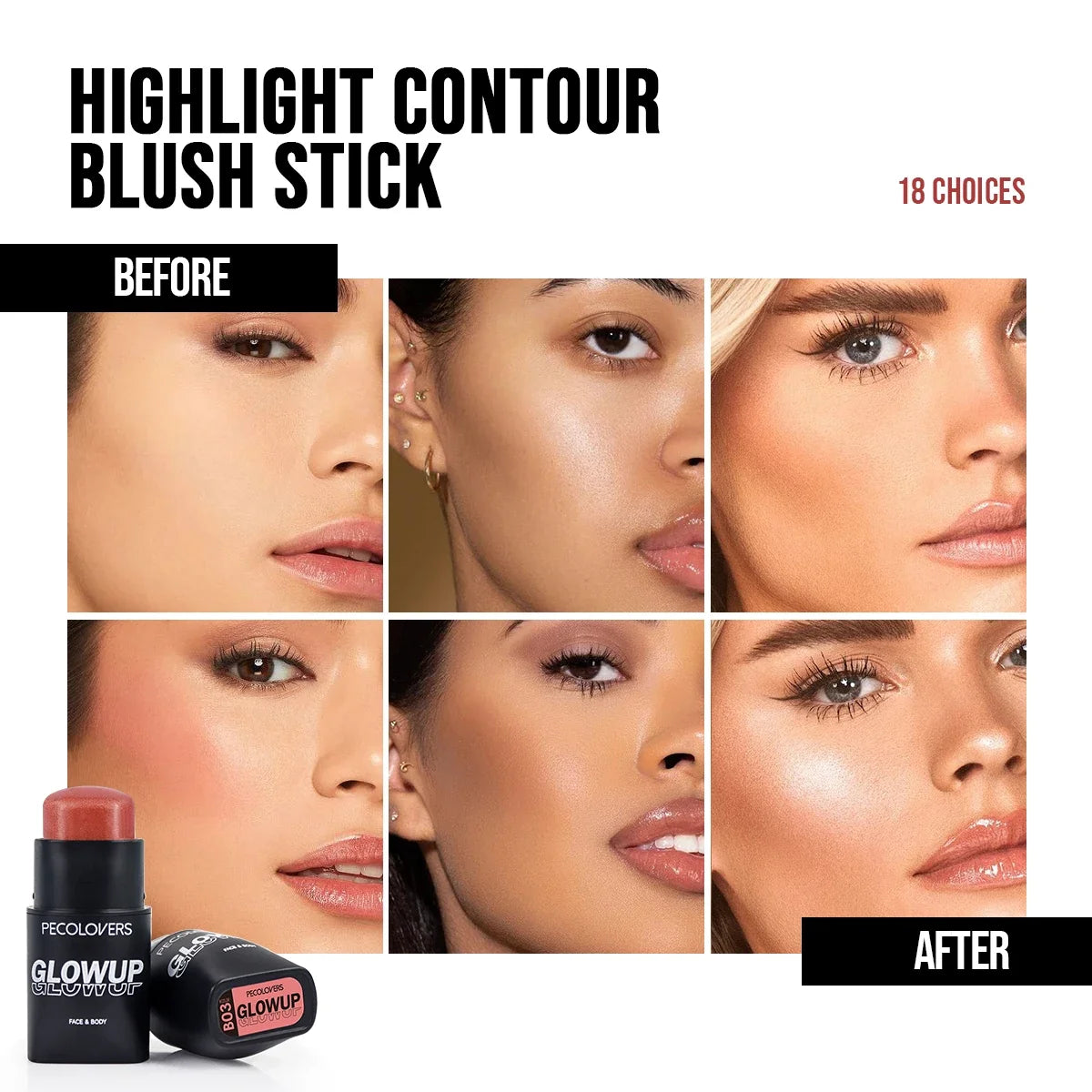 1PC Cover Dark Circles and Acne Marks, Concealer Stick, Body Shadow, Nose Shadow, Contour Stick To Create Flawless Makeup