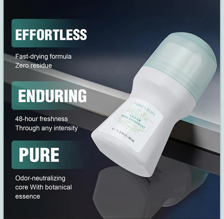 1 PC Flora Ruby Light Green Series Deodorant Roll On w omen's and men all-purpose Deodorant Roll Aluminum Free easy to carry a