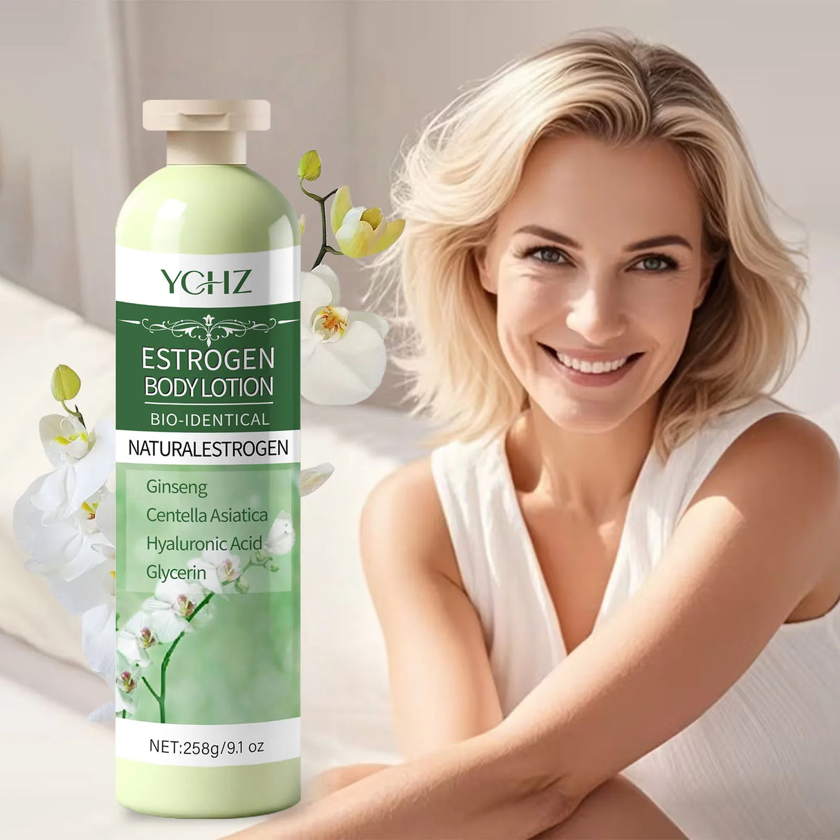 Women's Mood Care Cream, Female Estrogen Cream, Body Care Cream, Body Harmony, Alcohol-Free, Pleasant Fragrance, Suitable for All Skin Types, Made with Natural Ingredients
