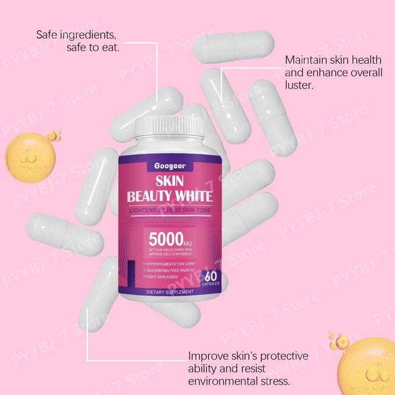 Vitamin C Skin Beauty Capsules for Adults, Daily Wellness, Radiance and Healthy-Looking Skin Support, 60 Count, Easy-to-Take
