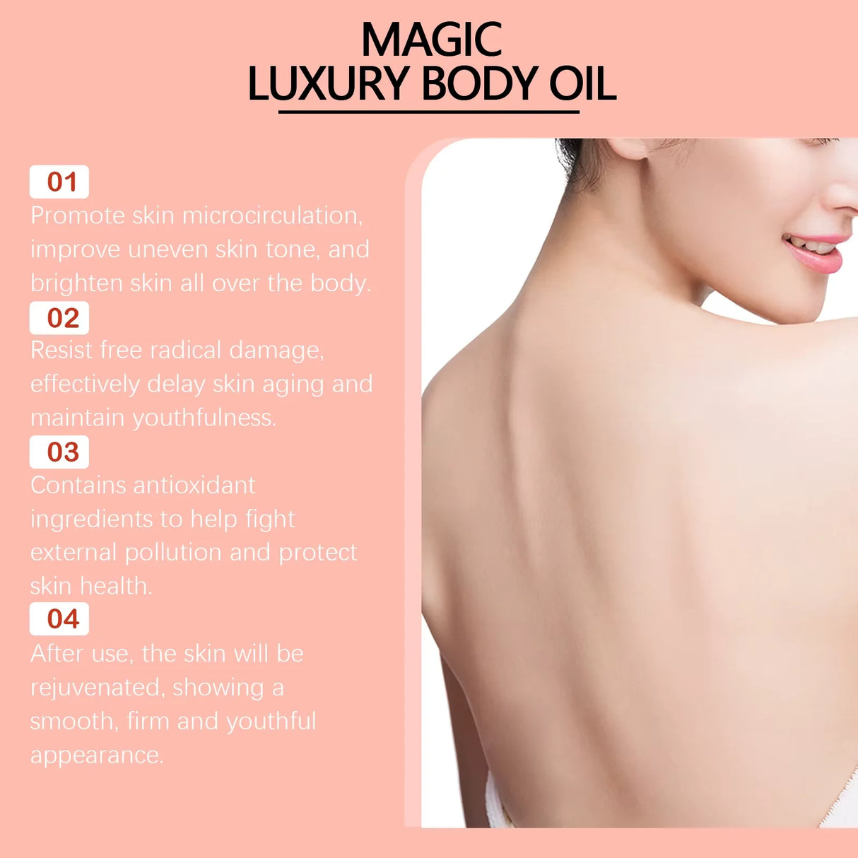 Firming Body Oil Moisturizing Skin Improve Dry Tighten Skin Barrier Repair Care Relax Body Massage Lifting Tighten Repair Smooth